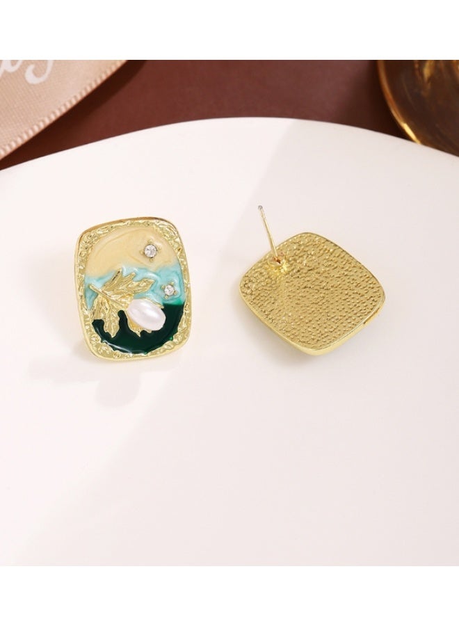 لاتين زوج واحد من الأقراط المزينة برسومات فنية، هدية مثالية للنساء والفتيات - Image 2